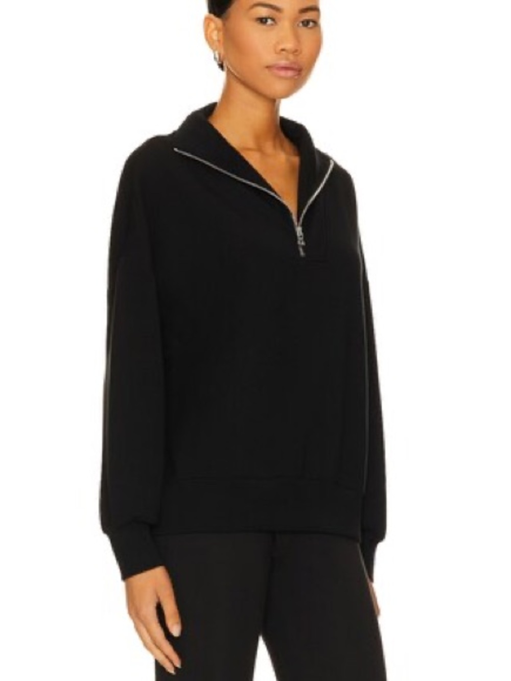 🌻Varley Black Hawley Half-Zip Sweatshirt Women's Size Medium - Picture 4 of 9